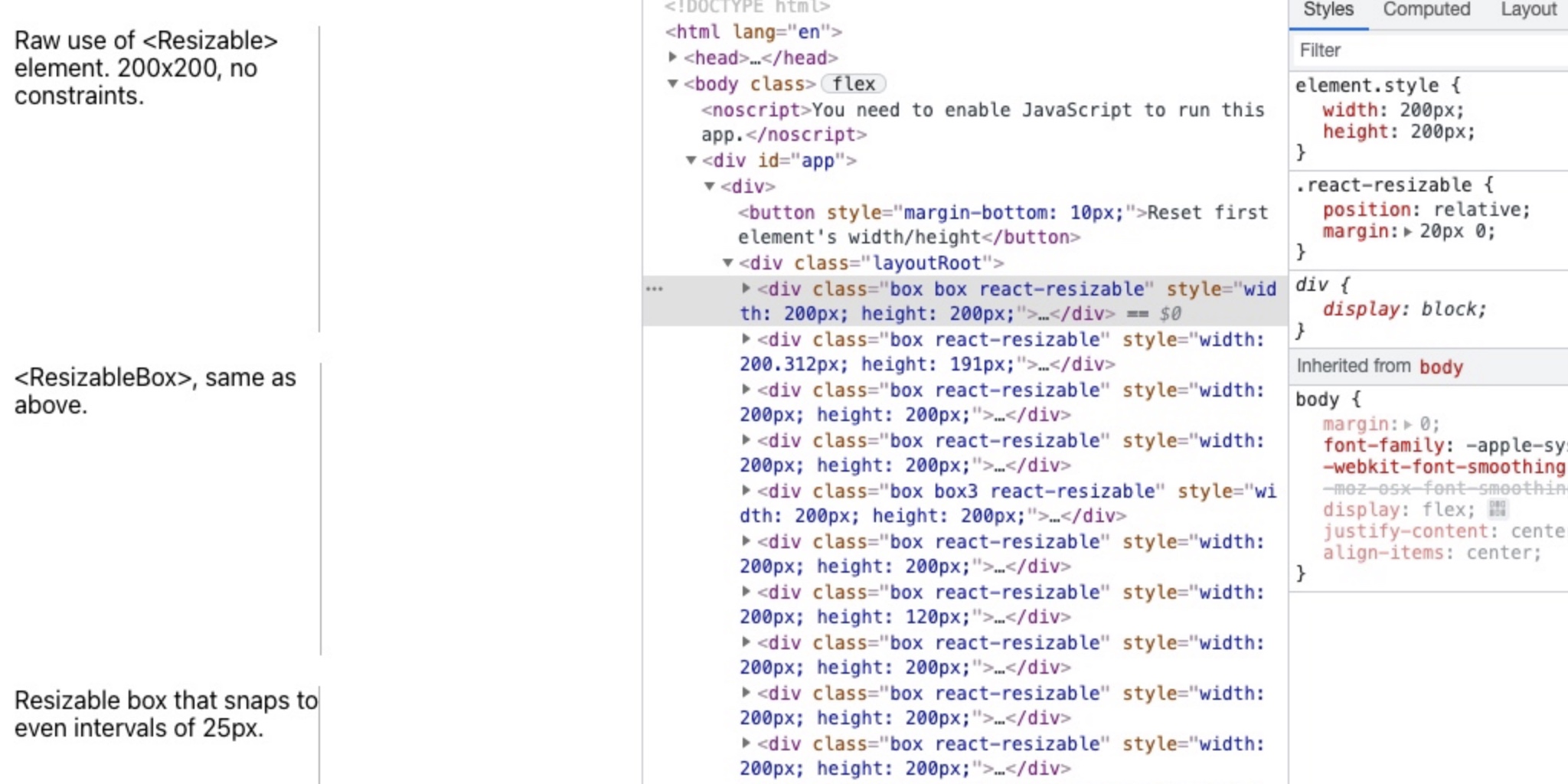 利用组件 react-resizable Alt text